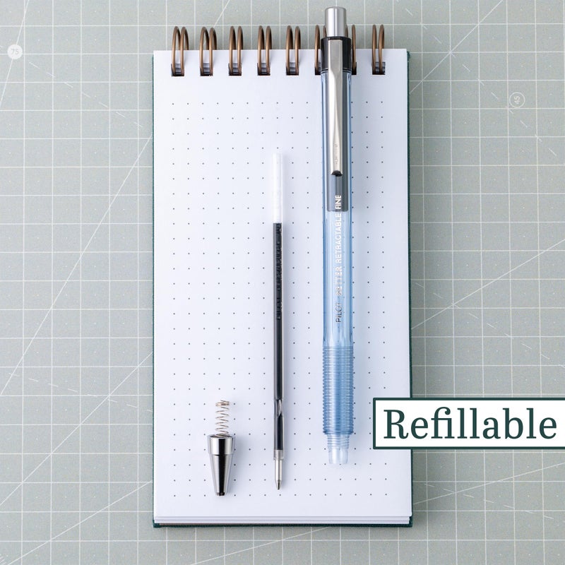 PILOT Pen 30000 The Better Ball Point Pen Refillable & Retractable Ballpoint Pens, Fine Point, Black Ink, 12-Pack - Image 2